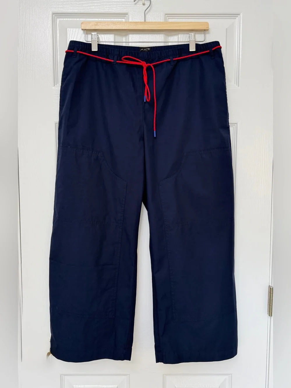 J.Crew Luna Pant with Removable Paracord Navy Size M NWT